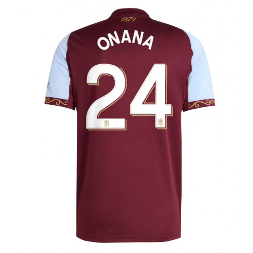 Aston Villa Amadou Onana #24 Replika Hemmatröja 2025-26 Kortärmad
